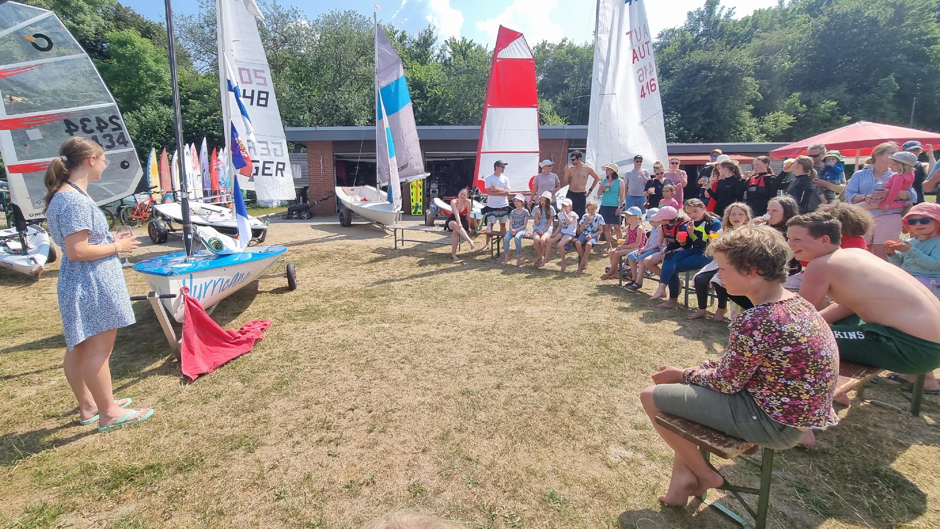 Bootstaufe am Beachtrainingswochenende
